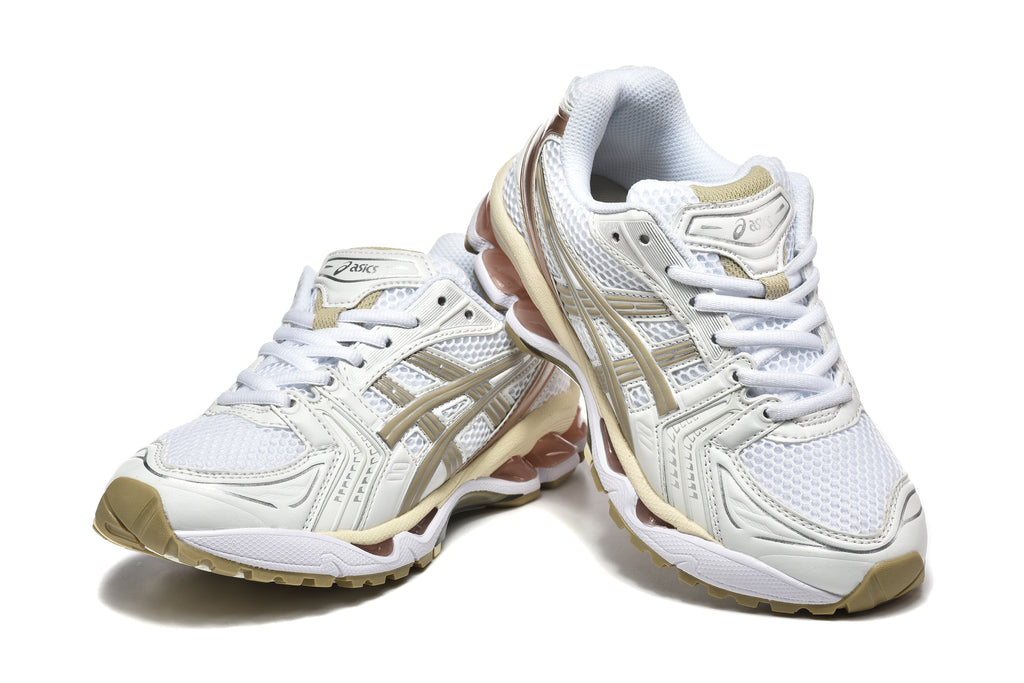 ASICS GEL-KAYANO 14 Sneakers in White Gold - product image from the listing.