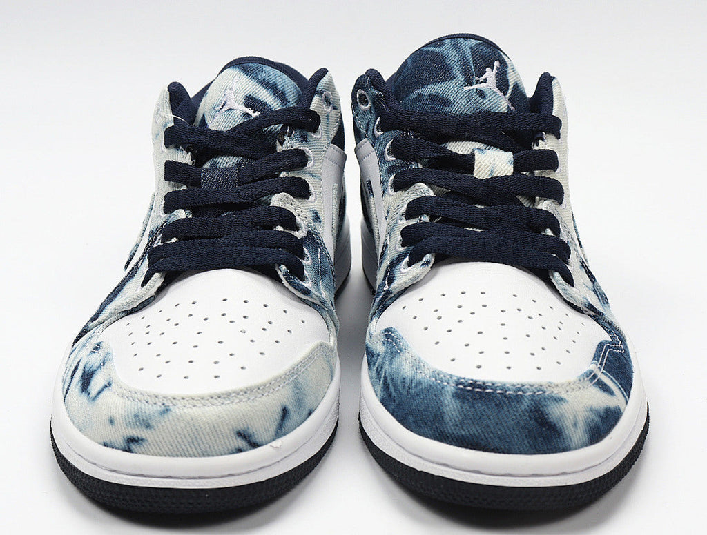 Nike Dunk Low Washed Denim Sneakers in Blue CZ8455-100 - product image from the listing.