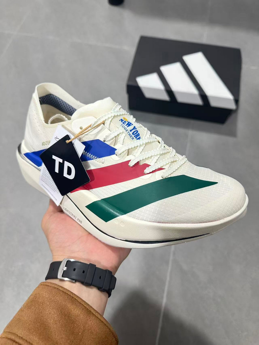 adidas Lightstrike Pro Shoes for Running White Multi-Color KI8296 - product image from the listing.
