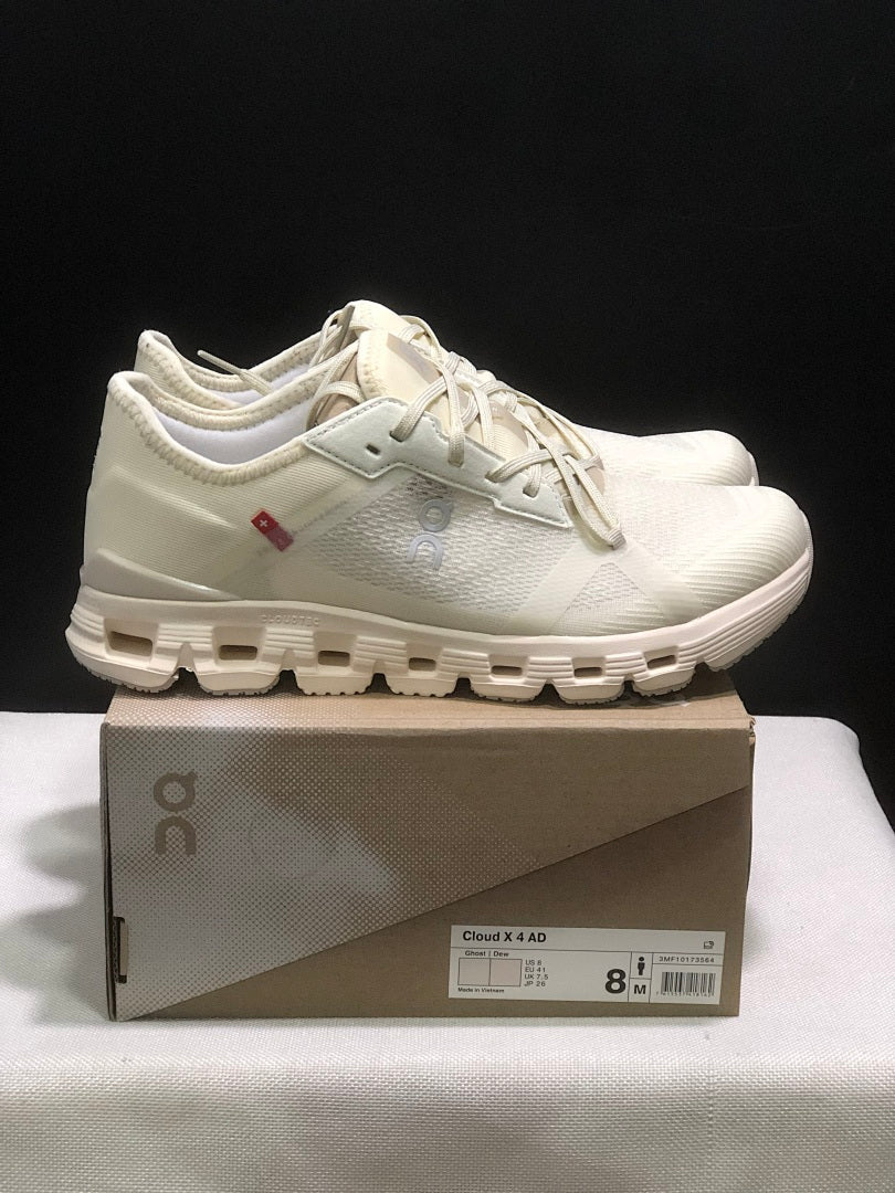 On Cloud X 4 AD Trainers in Ghost and Dew - product image from the listing.