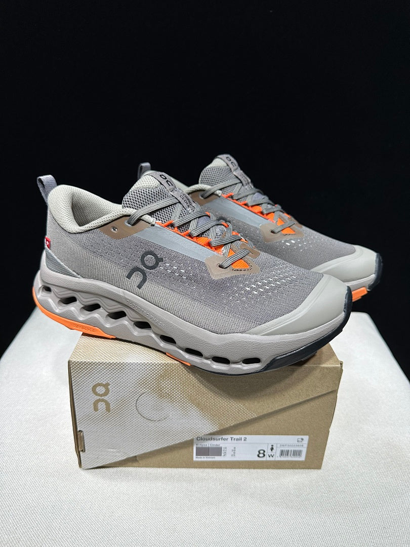 On Cloudsurfer Trail 2 Trail Running Shoes in Gray - product image from the listing.