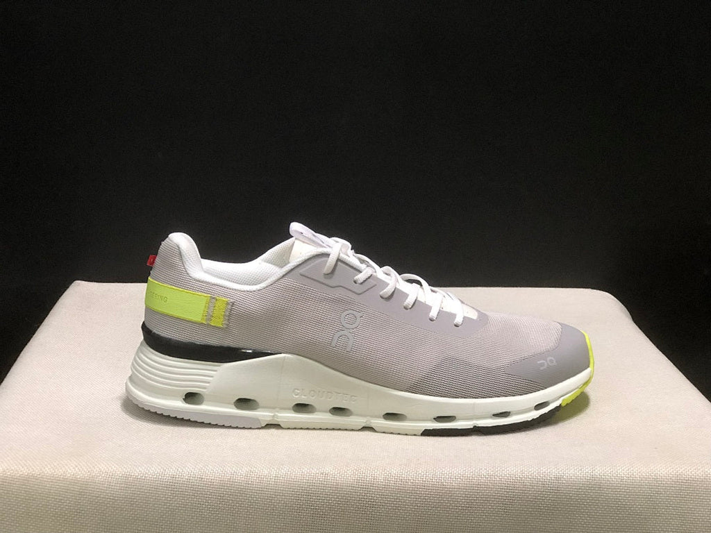 On Cloudnova Form 2 Sneakers, Grey and Fluorescent in Green - product image from the listing.