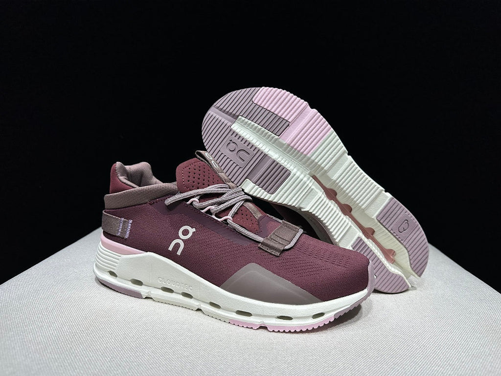On Cloudnova 2 Trainers in Maroon and Peony - product image from the listing.