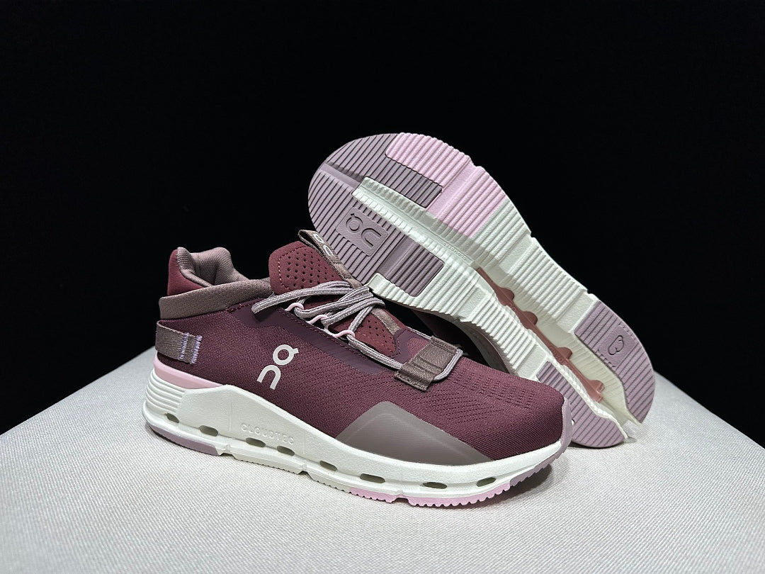 On Cloudnova 2 Trainers in Maroon and Peony - product image from the listing.