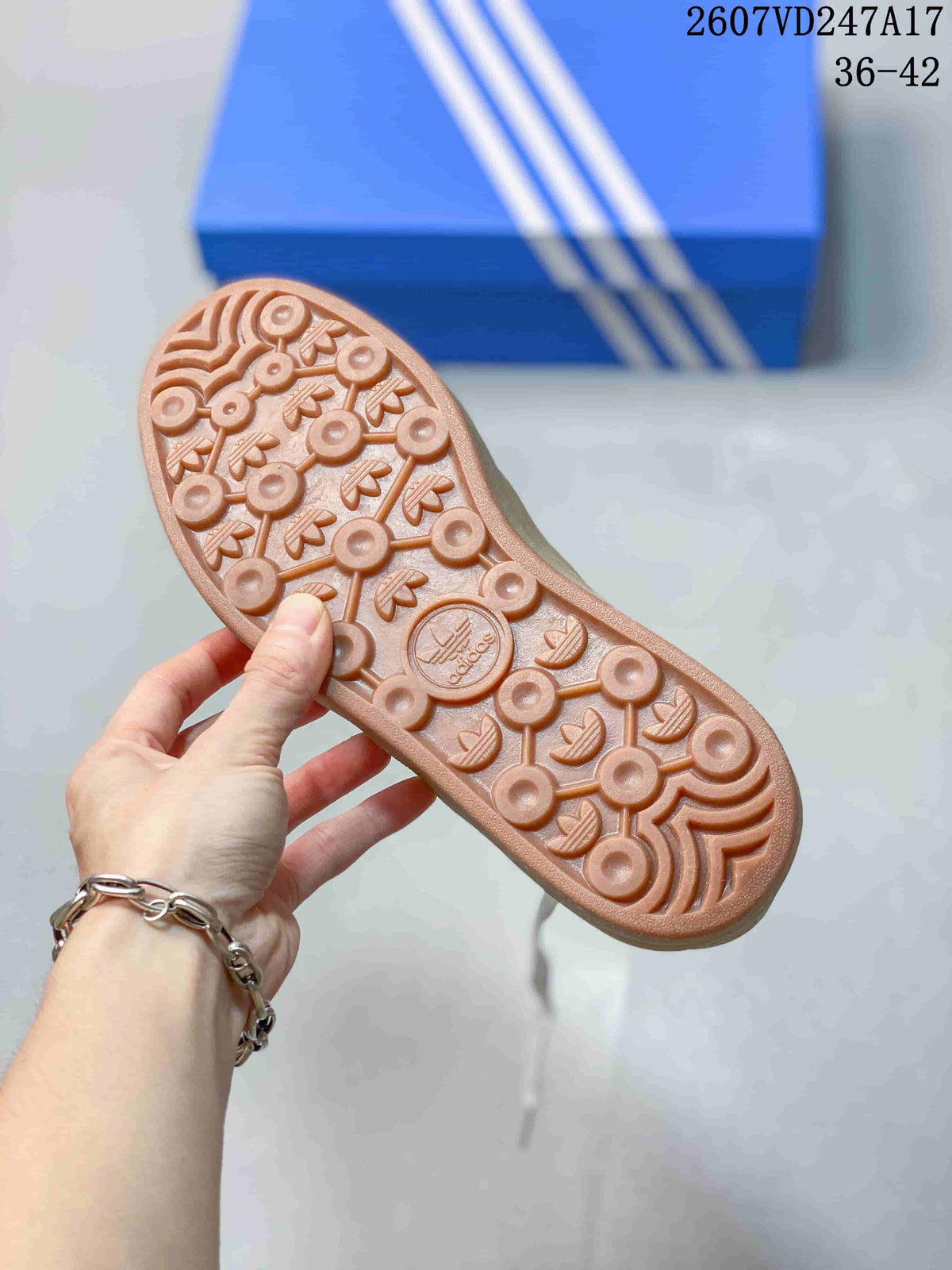 adidas Gazelle Bold Platform Sneakers in Light Gray Pink - product image from the listing.