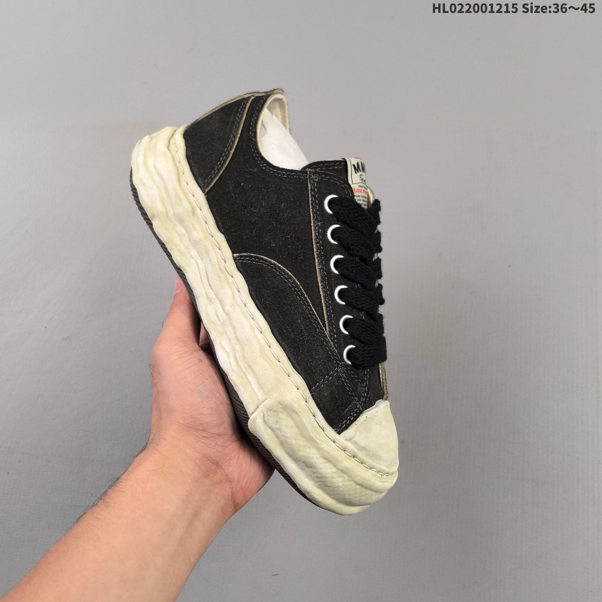 Maison Mihara Yasuhiro Original Sole Canvas Low Sneakers, in Black - product image from the listing.