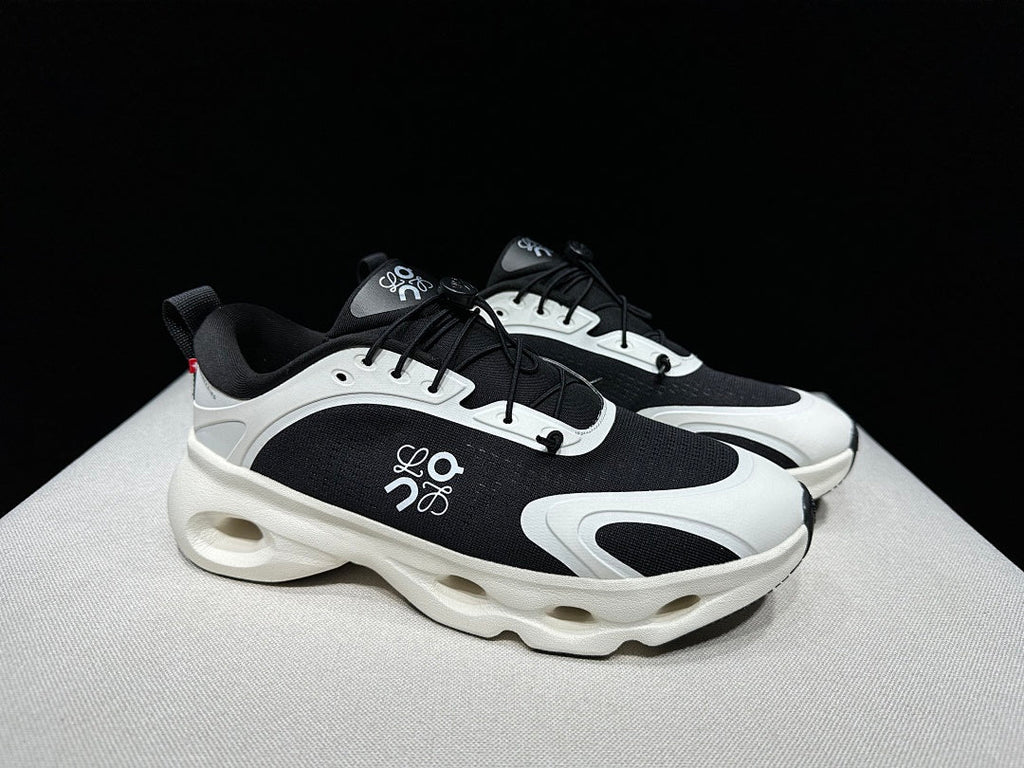 On x LOEWE Cloudventure 3.0 Sneakers in Black and White - product image from the listing.
