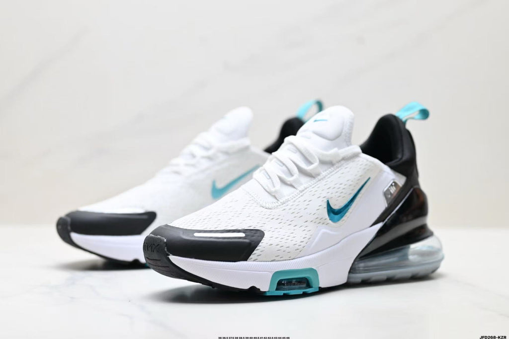 Nike Air Max 270 Sneakers in White Black Teal - product image from the listing.