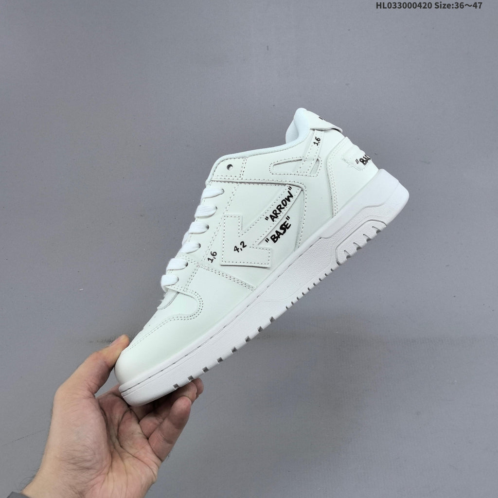 Off-White Low-Cut Sneakers in White with Arrows Detail - product image from the listing.