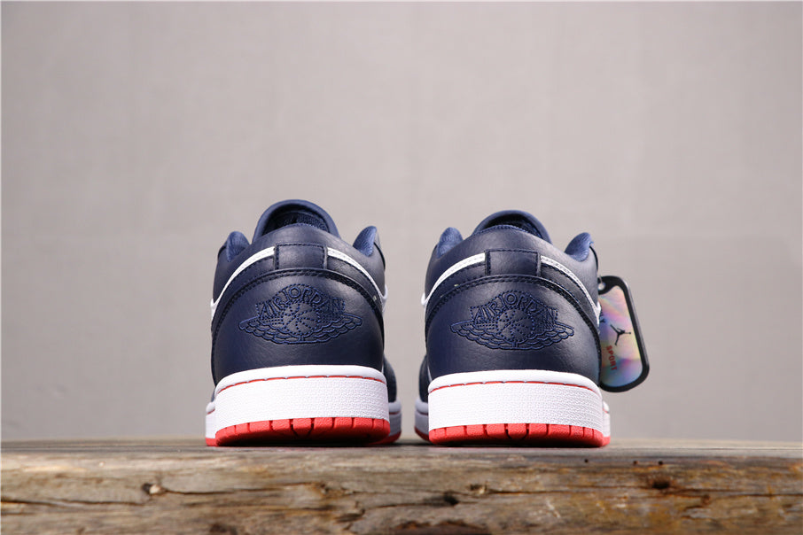 Air Jordan 1 Low Sneakers in Midnight Blue 553558-481 - product image from the listing.