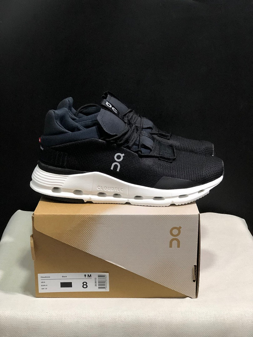 On Cloudnova 1 Sneakers in Black and White - product image from the listing.