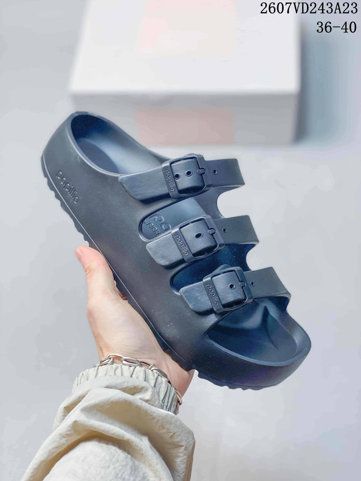 Papillio Arizona ESD Three-Strap Sandals by Birkenstock - product image from the listing.