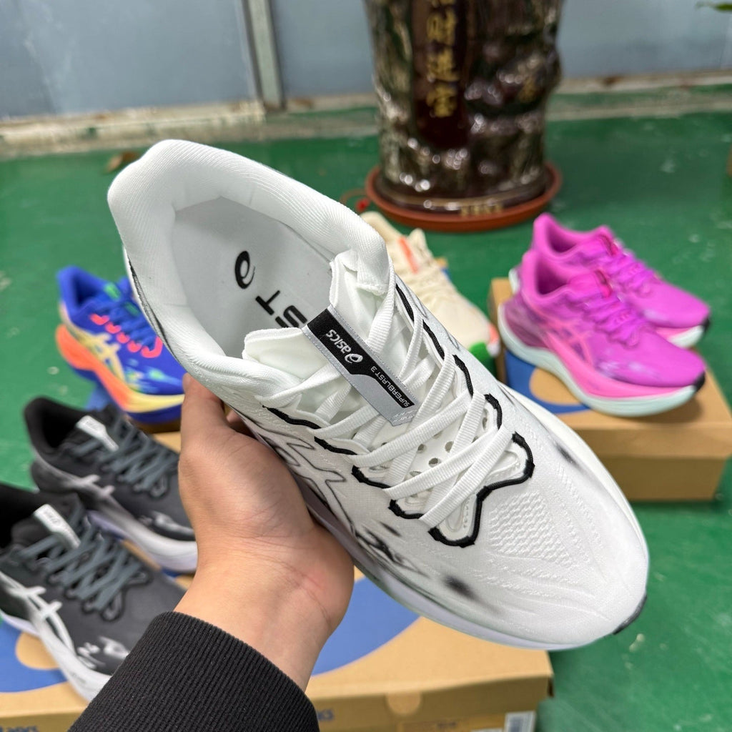 ASICS Superblast 3 Running Shoes in White Grey Black 1013A177-002 - product image from the listing.