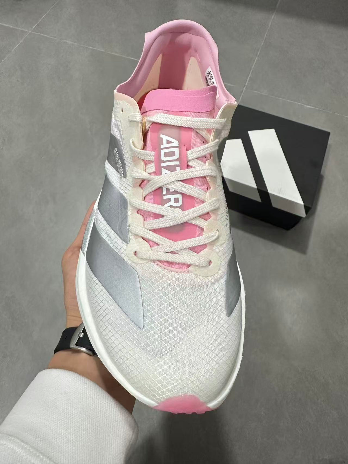 Nike Lightstrike Pro Running Shoes in White Pink JQ4445 - product image from the listing.