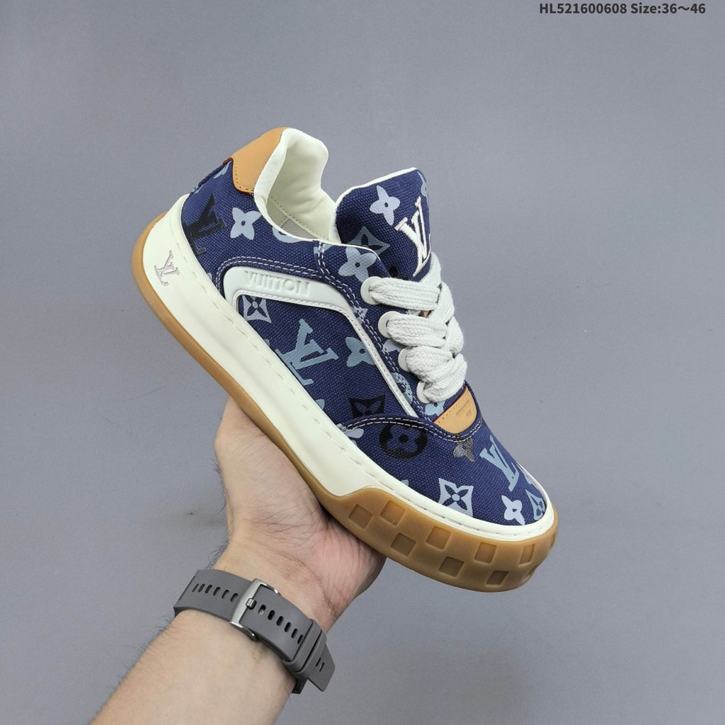 Louis Vuitton Tilted Low Trainers Blue Monogram - product image from the listing.