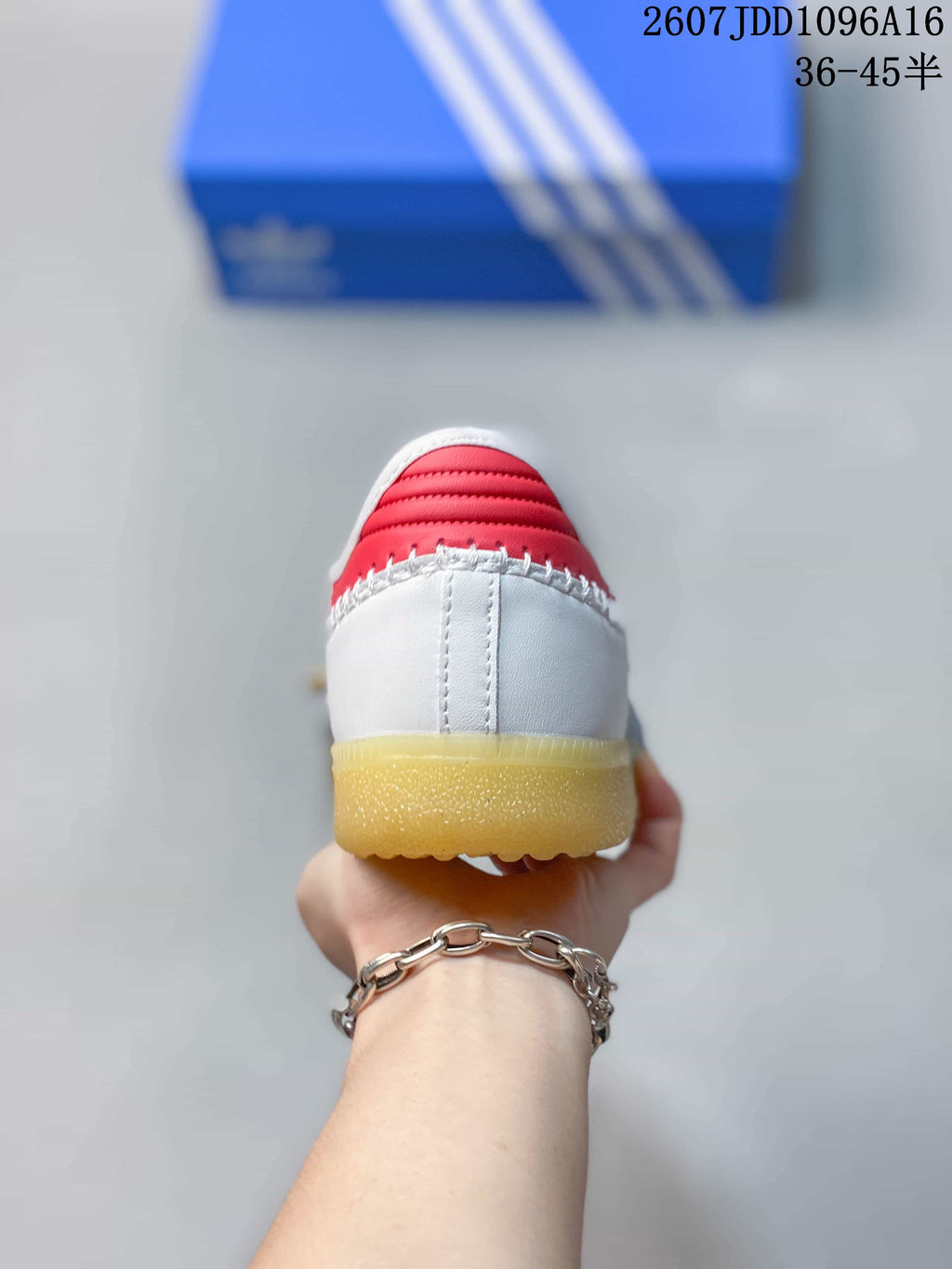 adidas Samba Jane W White Velcro Trainers 711060TIT - product image from the listing.