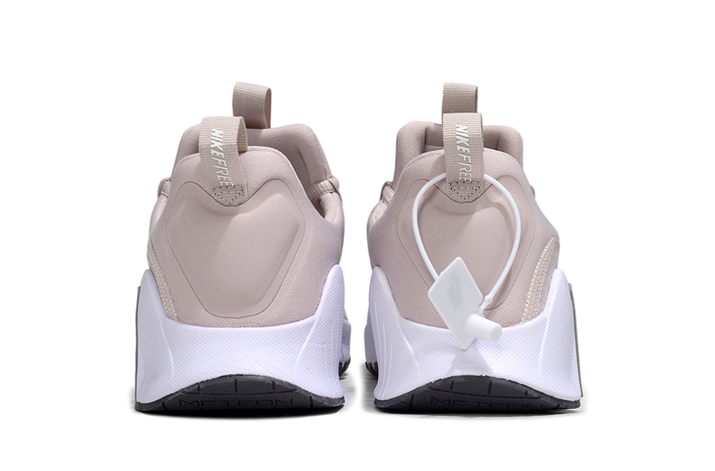 Taupe and White Nike Free Running Shoes - product image from the listing.