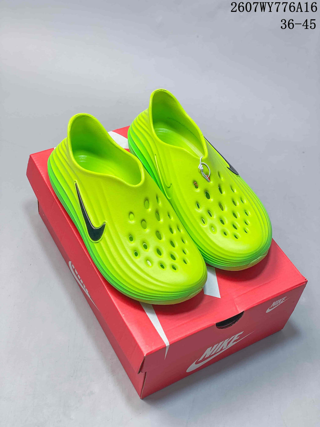 Nike ReactX Rejuven8 Clogs Neon in Green 2607WY776A16 - product image from the listing.