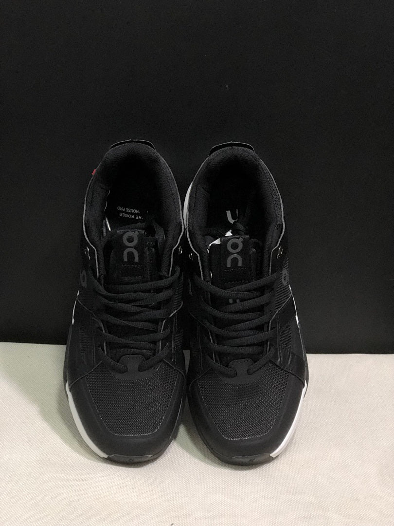 On The Roger Clubhouse Pro Sneakers in Black and White - product image from the listing.