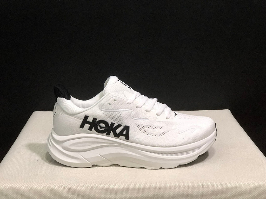 HOKA Clifton 10 Running Shoes in White - product image from the listing.
