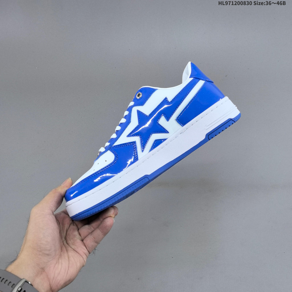 BAPE SK8 STA Low-Top Sneakers in Blue or in Green - product image from the listing.