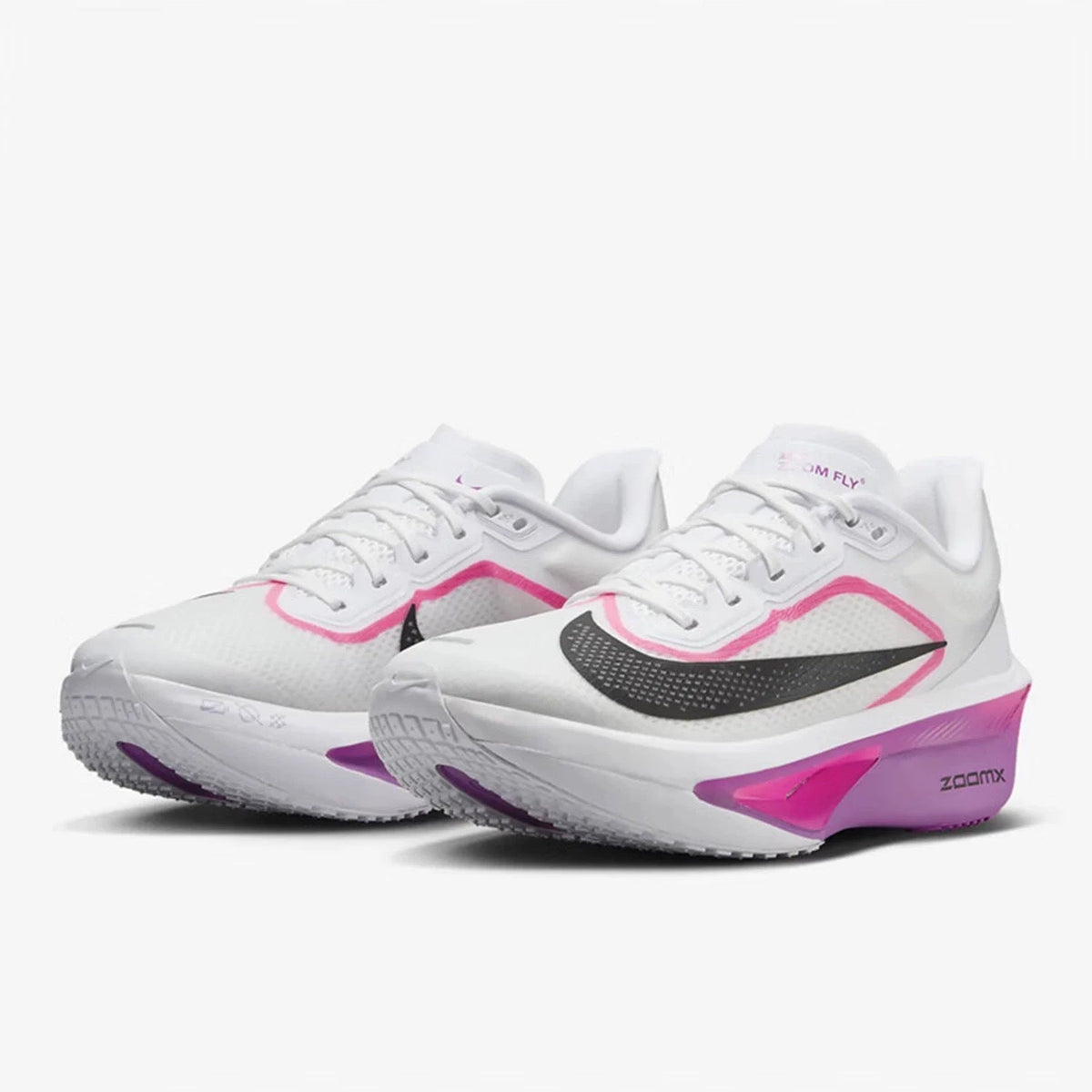 Nike Zoom Fly 6 Running Shoes in White Pink FN8454-101 - product image from the listing.