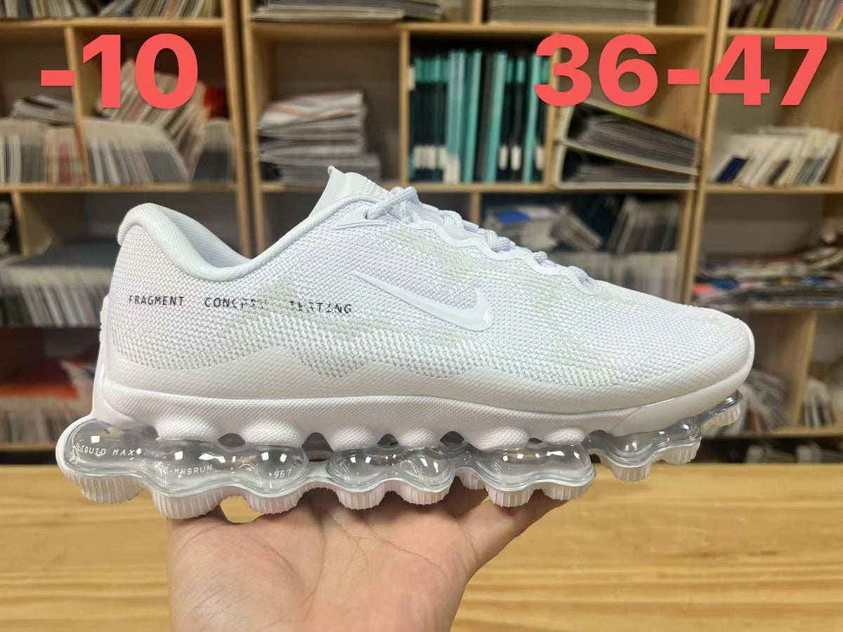 White Nike Air Max Running Shoes - product image from the listing.