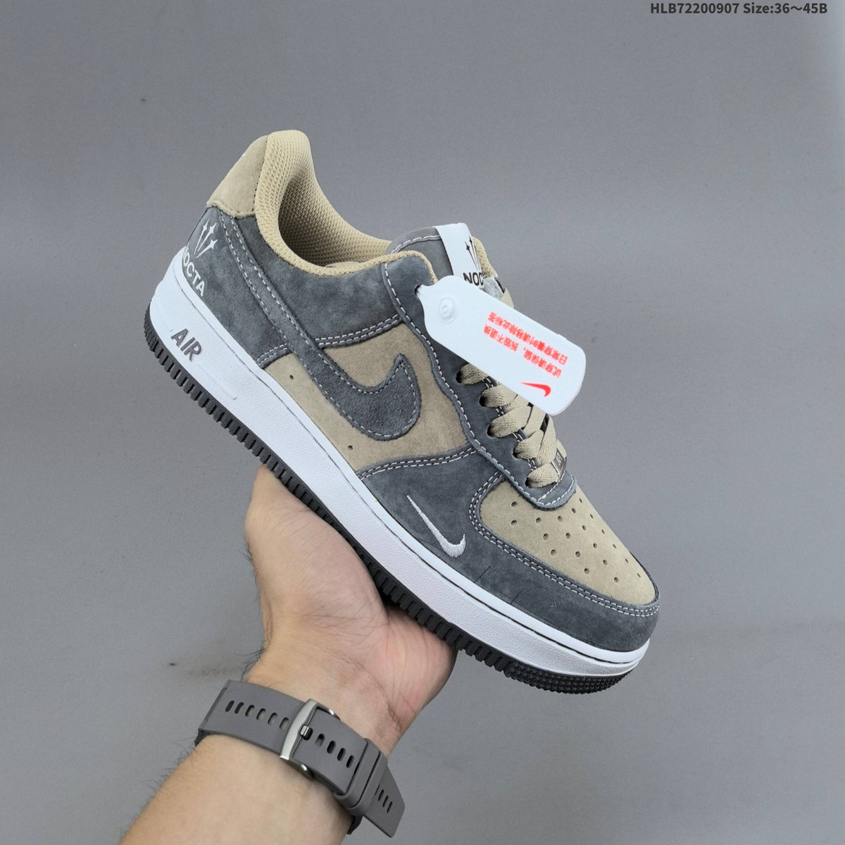 Nike Air Force 1 '07 NOCTA Sneakers in Grey DV0788-009 - product image from the listing.
