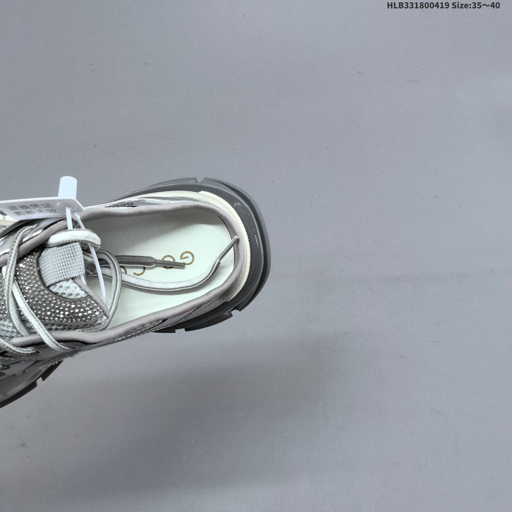 GCDS Silver Lace-Detail Backless Trainers - product image from the listing.