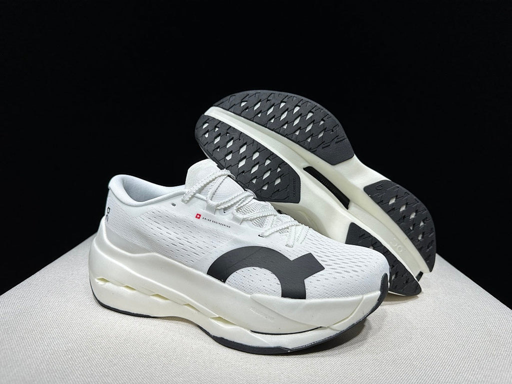 On Cloudboom Max Running Shoes in White - product image from the listing.