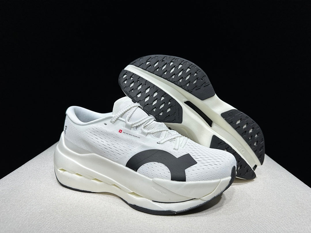 On Cloudboom Max Running Shoes in White - product image from the listing.