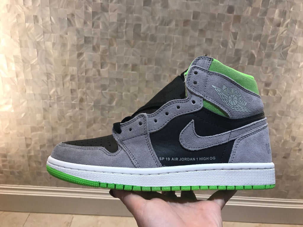 Jordan 1 Retro High OG High-Top Sneakers in Grey Green - product image from the listing.