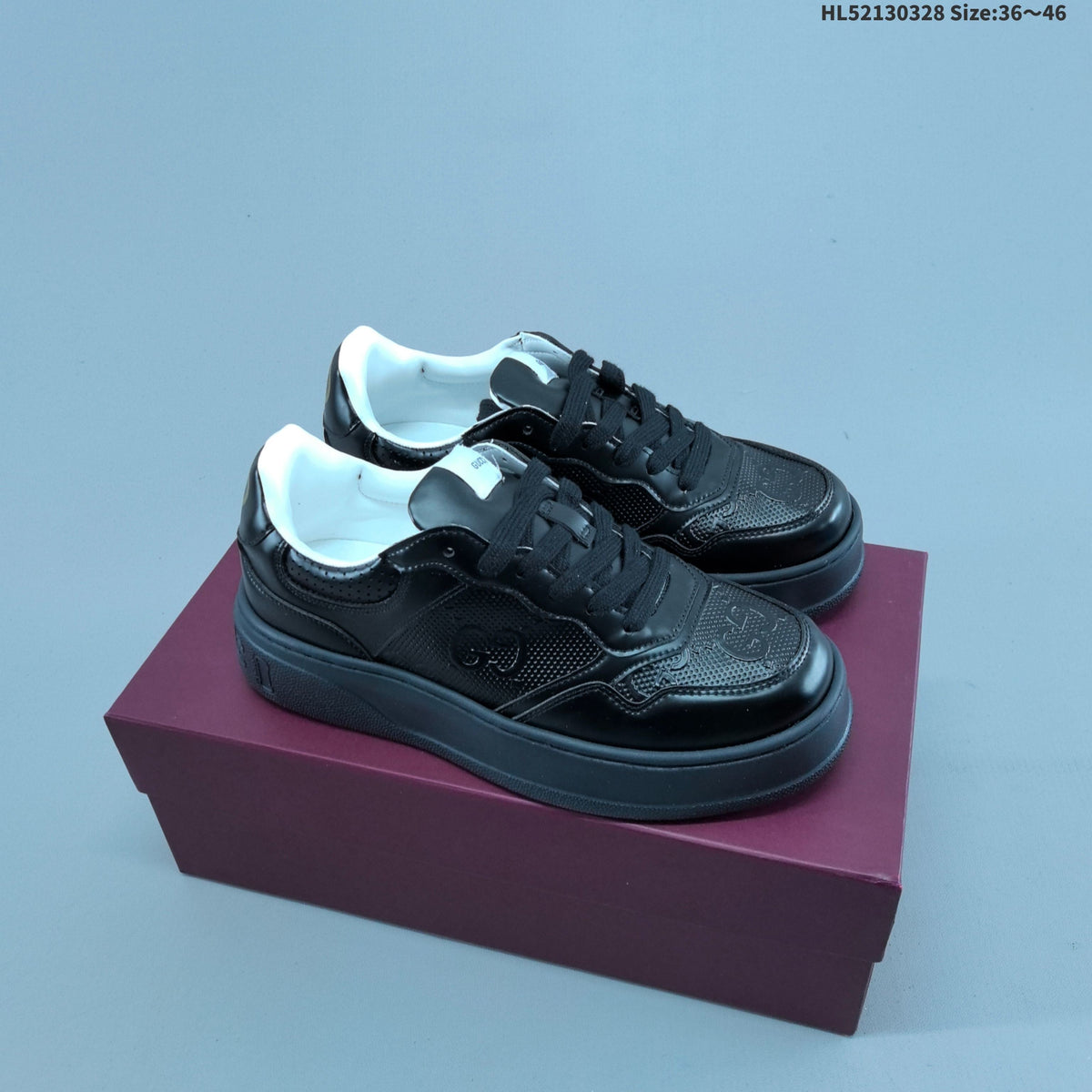 Gucci Low-Cut Platform Sneakers, Style HL52130328 - product image from the listing.
