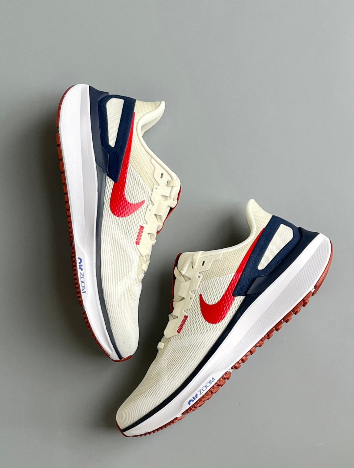 Nike Structure 25 Road Running Shoes, in Sail Red DJ7883-001 - product image from the listing.