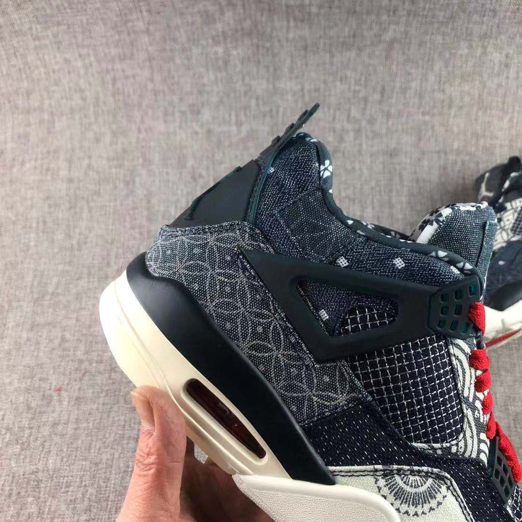Air Jordan 4 SE Sashiko Sneakers Navy Black Red - product image from the listing.