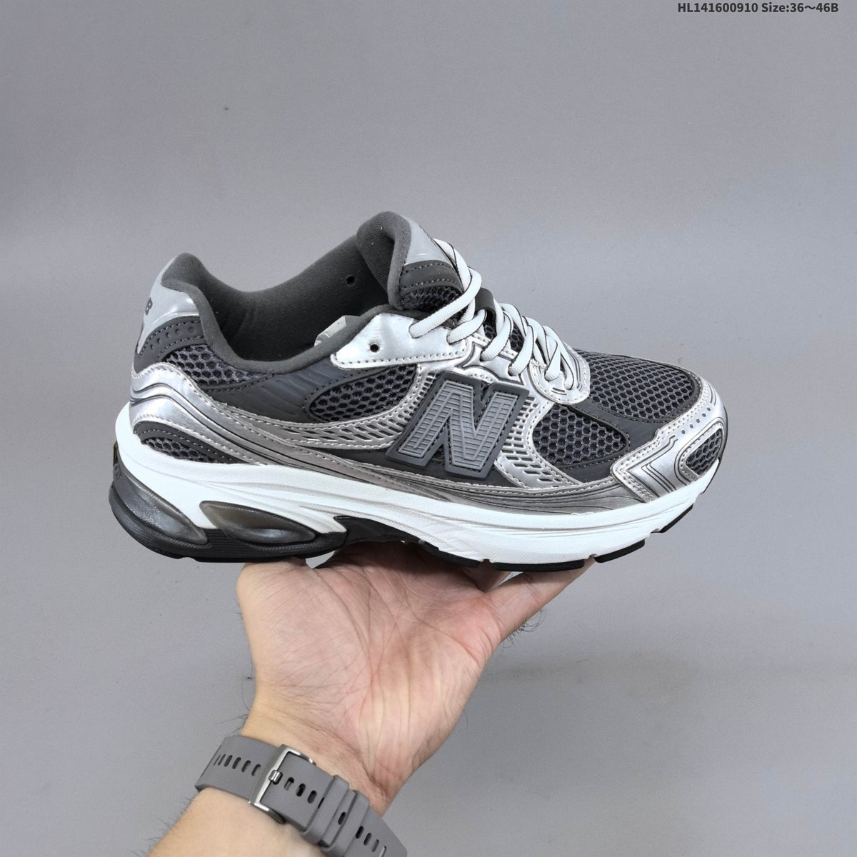 Silver and Charcoal New Balance 2010 Sneakers - product image from the listing.