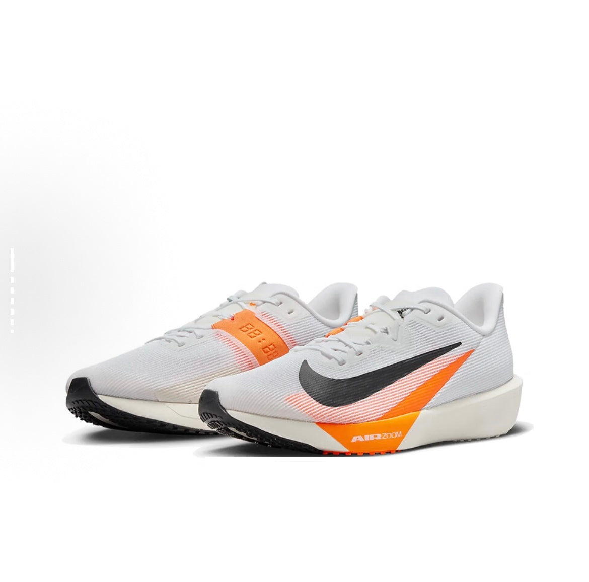 Nike Air Zoom Rival Fly 4 Running Shoes in White Orange FV6040-101 - product image from the listing.