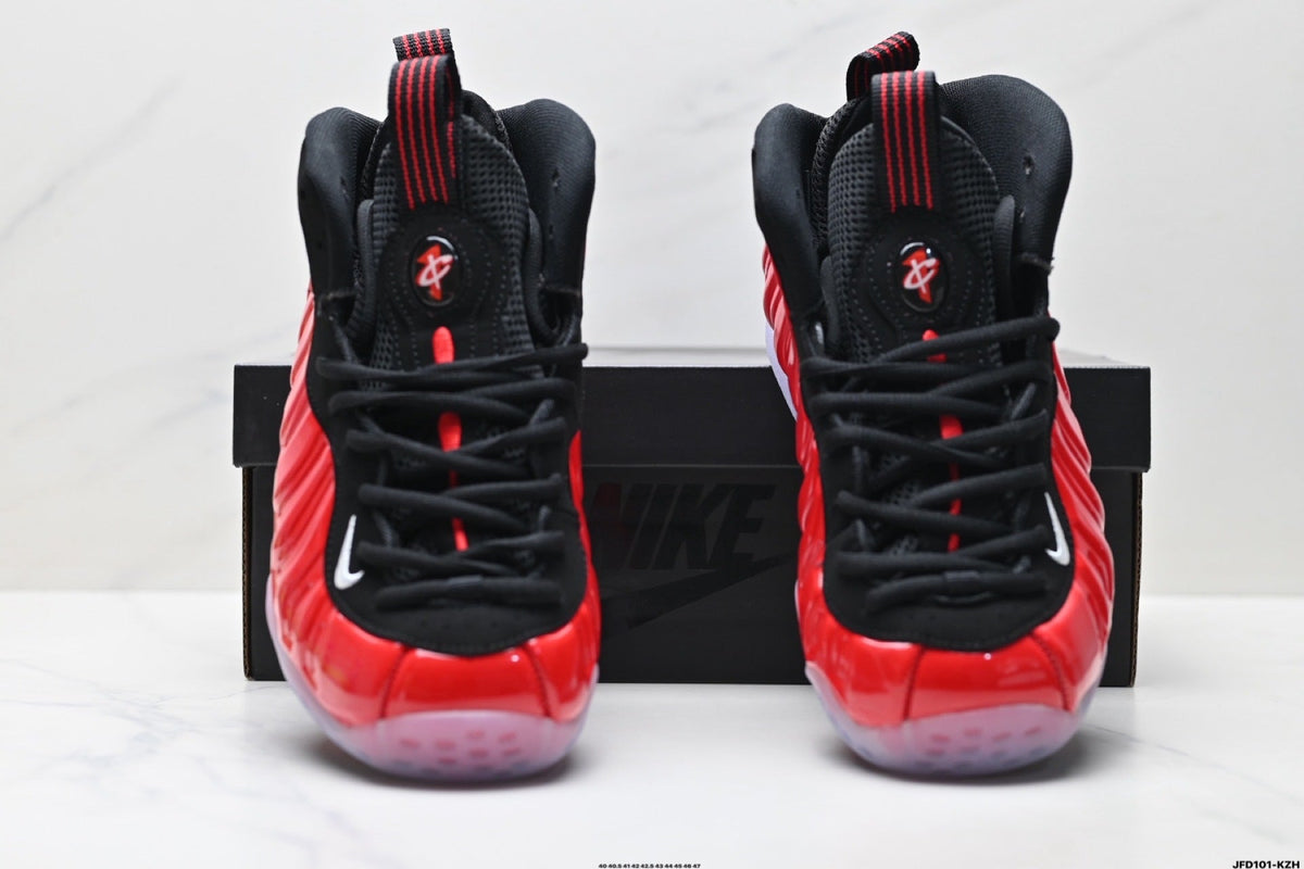 Nike Air Foamposite Penny High-Top Sneakers in Red Black - product image from the listing.