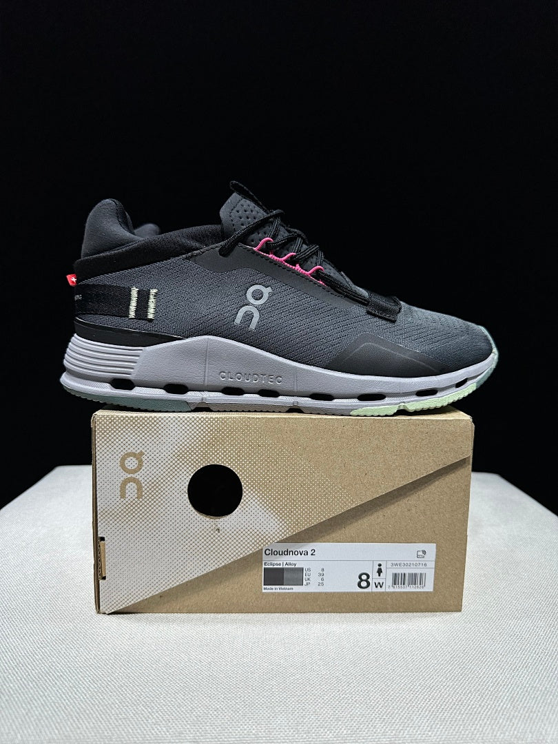 Gray and Black On Cloudnova 2 Sneakers - product image from the listing.