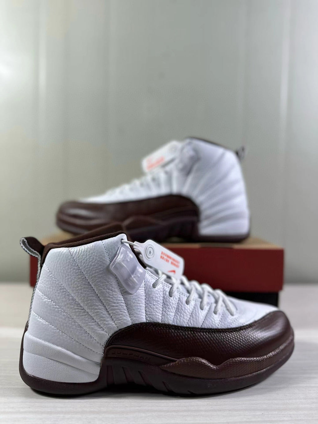 Air Jordan 12 Retro White Brown FZ5026-100 Sneakers - product image from the listing.