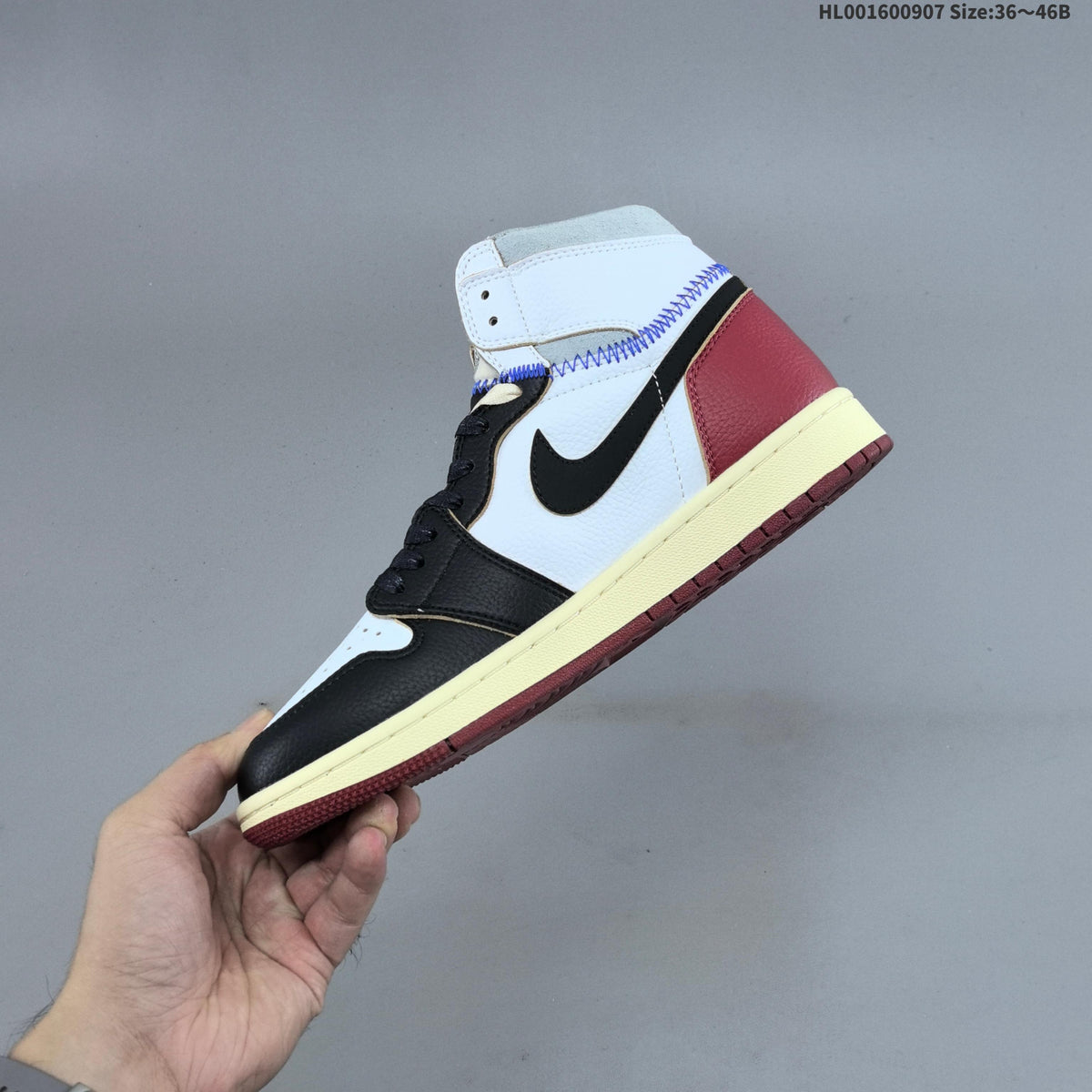 Jordan 1 Retro High OG Union LA Sneakers in White Red - product image from the listing.