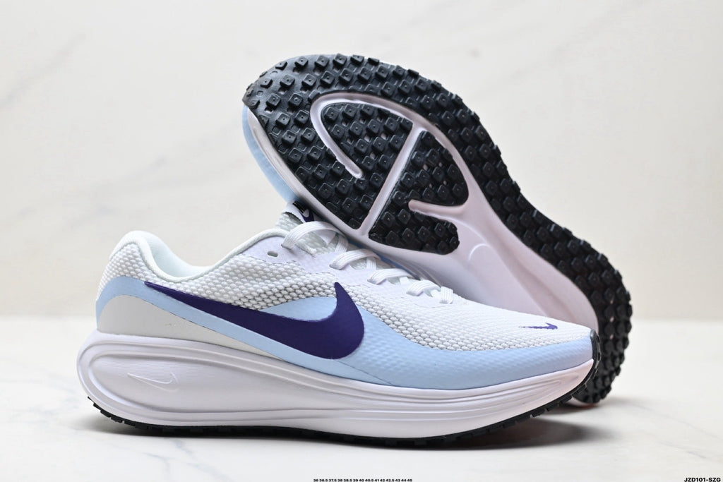 Nike Revolution 8 Running Shoes in White Blue Purple - product image from the listing.