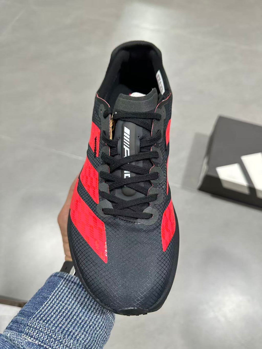Adidas Lightstrike Pro Running Shoes in Black Red KH8840 - product image from the listing.