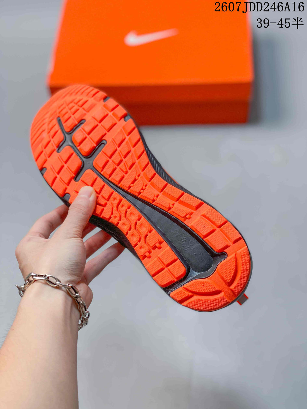 Nike Zoom Winflo 9X Running Sneakers in Dark Gray Orange CZ6720-001 - product image from the listing.