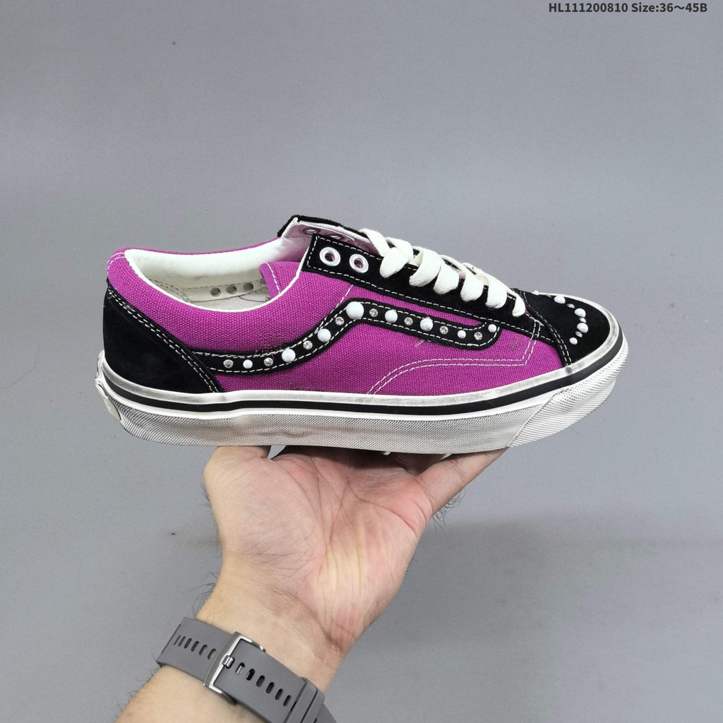 Vans Old Skool Platform Low-Top Sneakers, in Purple and Black - product image from the listing.