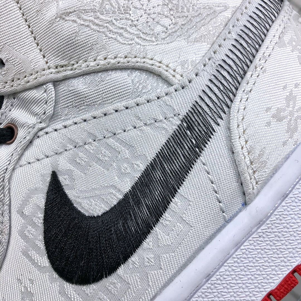 Edison Chen White Silk CU2804-100 Sneakers - Air Jordan 1 Mid - product image from the listing.