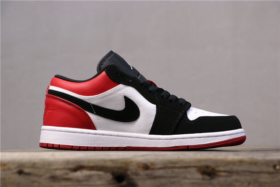 Air Jordan 1 Low Black Toe Red, Sneakers in White and Black - product image from the listing.