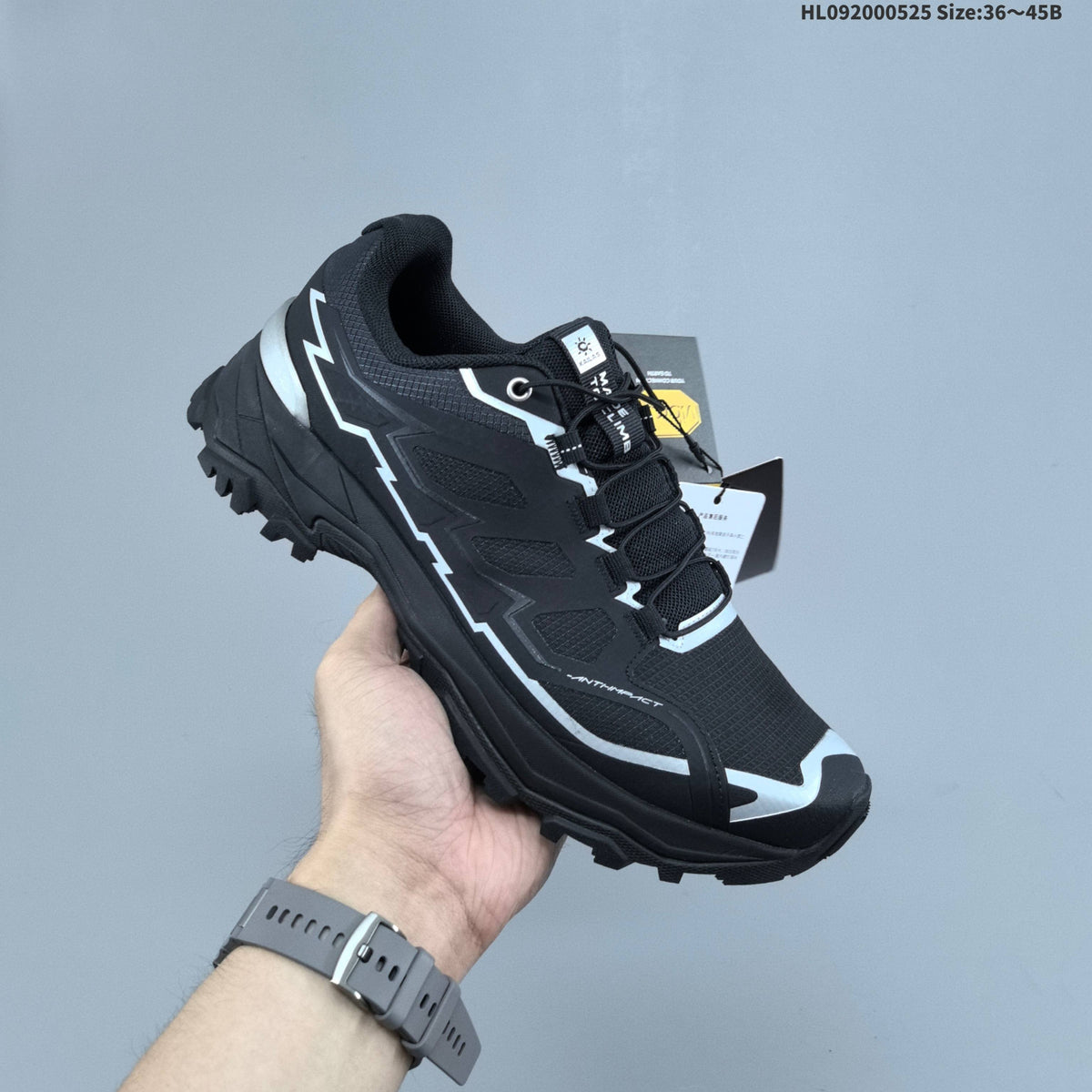 KAILAS Expedition Low-Cut Hiking Shoes, in Black - product image from the listing.