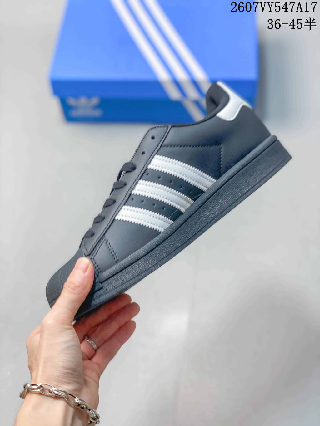 Adidas Originals Superstar Sneakers in Black White 2607VY547A17 - product image from the listing.