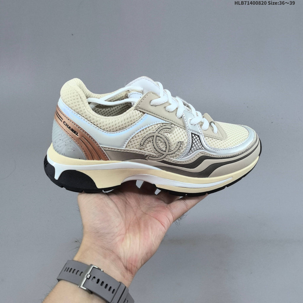 CHANEL 23C Low-Cut Sneakers with Mesh Panels - product image from the listing.